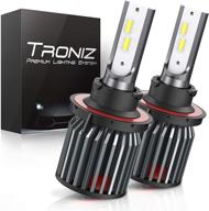 troniz h13 9008 led headlights: super bright 60w 10000 ✨ lumens conversion kit - 6000k cool white ip68 waterproof (pack of 2) logo