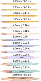 img 2 attached to 🧶 Interchangeable Circular Knitting Needles Set with Extension Cable - 13 Pairs, Sizes 2.75mm to 10mm
