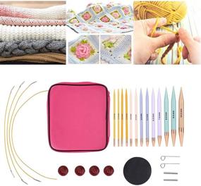 img 1 attached to 🧶 Interchangeable Circular Knitting Needles Set with Extension Cable - 13 Pairs, Sizes 2.75mm to 10mm