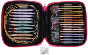 img 4 attached to 🧶 Interchangeable Circular Knitting Needles Set with Extension Cable - 13 Pairs, Sizes 2.75mm to 10mm