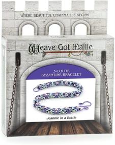 img 2 attached to 📧 Weave Got Maille Byzantine Chain Maille Bracelet Kit, KIT-130.07, 3-Color - Jeannie in A Bottle
