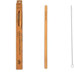 img 3 attached to 🎍 Long Bamboo Straw Individual Kits - 3-Pack, Thin Size for Tumbler Cup Lid