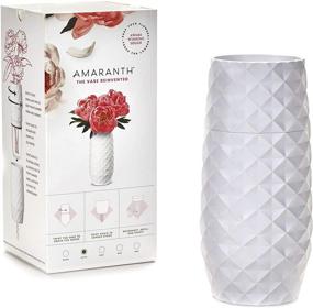 img 2 attached to 🌸 The Amaranth Vase: Innovative Design for Effortless Water Draining and Stem Accessibility - Durable Plastic-Marble Blend - The Ultimate Floral Arrangement Solution (White)
