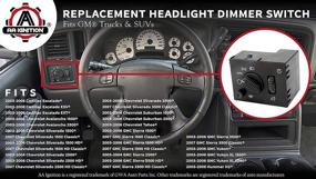 img 2 attached to Регулятор яркости лампы Dome с панелью приборов фар - Заменяет D1595G, 19381535, 15194803, 1S8489 - Совместим с автомобилями Chevy, GMC и Hummer - Silverado, Avalanche, Suburban, Tahoe, Sierra, Yukon
