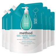 method gel hand soap refill waterfall, 34 oz, 6 pack - packaging variation logo