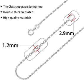 img 2 attached to 💎 Stylish and Durable: CIELTEAR 925 Sterling Silver Chain Necklace for Women Girls with Lasting Shine – 1.2mm Cable Chain Italian Thin Silver Chain, Available in Various Lengths (16/18/20/22/24 Inch)