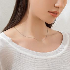 img 1 attached to 💎 Stylish and Durable: CIELTEAR 925 Sterling Silver Chain Necklace for Women Girls with Lasting Shine – 1.2mm Cable Chain Italian Thin Silver Chain, Available in Various Lengths (16/18/20/22/24 Inch)