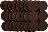 🪑 softtouch 1.5" round heavy duty self-adhesive felt furniture pads for hardwood floor protection from scratches - brown (48 count) logo