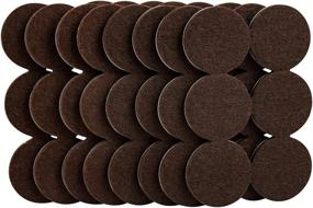 img 4 attached to 🪑 SoftTouch 1.5" Round Heavy Duty Self-Adhesive Felt Furniture Pads for Hardwood Floor Protection from Scratches - Brown (48 Count)