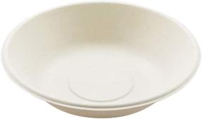 img 3 attached to 100-Pack of Pulp Tek 16 Ounce Disposable Rice Bowls - Compostable and Biodegradable Sugarcane Bowls, Microwave-Safe, Ideal for Hot and Cold Foods, Heavy-Duty White Bagasse Soup Bowls for Restaurants and Food Service