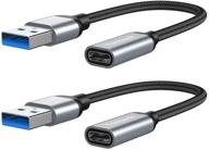 yootech адаптер usb c female к usb male (2 штуки) - разъем usb 3.1 gen 5gbps длиной 5 дюймов для серии iphone 13/12/11, поддерживает наушники/флеш-накопители/хабы с разъемом type-c. логотип