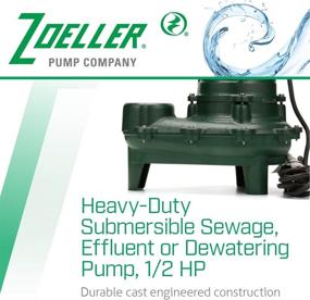 img 2 attached to Zoeller Waste-Mate 267-0002 - 1/2 HP Non-Automatic Heavy-Duty Submersible Sewage Pump for Effluent, Dewatering, or Sewage Applications