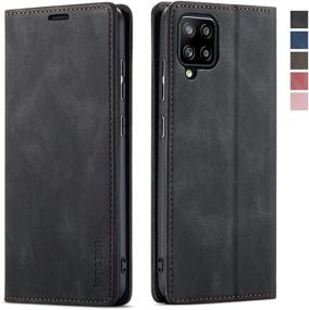 img 4 attached to 📱 Samsung Galaxy A42 5G Wallet Case with RFID Blocking, Card Holder, Kickstand, and Magnetic Closure - Leather Flip Case for Samsung Galaxy A42 5G 6.6 inch (Black)