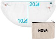 🥜 noya reusable nut milk bag - greek yogurt strainer pouch | 20x10in, 100 micron nylon fine mesh strainer | bpa free logo