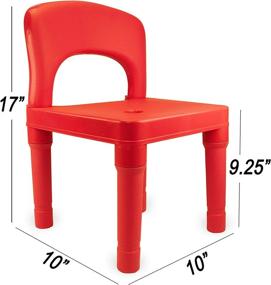 img 1 attached to Red and Yellow Plastic Kids Chairs for School, Daycare, Home - Set of 2 Chairs 🪑 for Young Kids and Up - Versatile Indoor and Outdoor Use - Encourages Independent Play and Activities