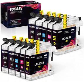 img 4 attached to 🖨️ YOCARE Премиум картриджи для чернил Brother LC203XL LC201XL LC203 LC201 - Совместимая замена для принтеров Brother MFC-J460DW J480DW J485DW J680DW J880DW J885DW (10 штук в упаковке)