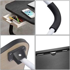 img 2 attached to ARVINKEY Lap Desk with Storage Drawer: Adjustable Laptop Bed Tray Table with Tablet Slots & Cup Slot for Bed/Sofa/Couch/Floor (Black)