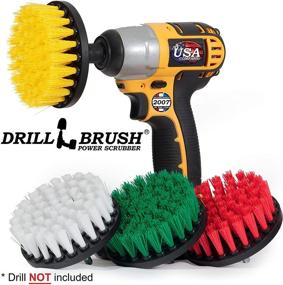 img 1 attached to 🧼 Efficient Cleaning Supplies: Drill Brush for Bathroom, Shower, Tiles, Bathtub, Sink, Flooring, Kitchen, Stove, Oven, Scrub Brush & Bird Bath