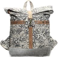 🎒 stylish upcycled cowhide backpack - myra bag logo