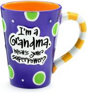 👵 burton 9716068 grandmother superpower coffee mug, 12 oz. purple - unleash your grandma powers! logo