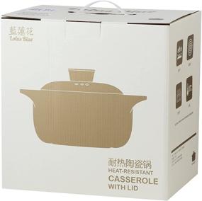 img 3 attached to Lotus Blue Casserole Cookware Heat Resistant Kitchen & Dining