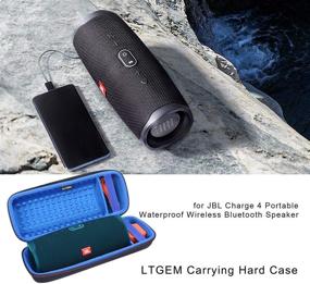 img 3 attached to 🔵 LTGEM Hard Travel Case for JBL Charge 4/Charge 5 Portable Bluetooth Speaker - Blue, Waterproof & Wireless