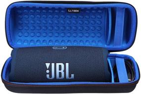 img 4 attached to 🔵 LTGEM Hard Travel Case for JBL Charge 4/Charge 5 Portable Bluetooth Speaker - Blue, Waterproof & Wireless