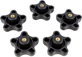 img 3 attached to 🔩 DCT 5-Pack of 5 Star Knobs with 1/4in-20 Internal Threads - Clamping Knobs for Jigs, T-Knob Plastic Knobs with Threaded Design