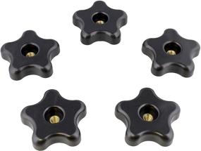 img 4 attached to 🔩 DCT 5-Pack of 5 Star Knobs with 1/4in-20 Internal Threads - Clamping Knobs for Jigs, T-Knob Plastic Knobs with Threaded Design
