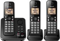 renewed panasonic kx-tgc363b / kx-tg633sk dect 6.0 3 handset landline telephone (kx-tgc362b +1) logo