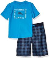 🏊 boys' tommy bahama narwhal rashguard swimsuit - swimwear for better sun protection logo