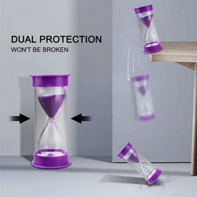 img 3 attached to ⏳ EMDMAK Sand Timer Pack - Colorful Acrylic Hourglass Timers for Games, Classroom, Home, Office - 1 min/2 min/3 min/5 min/10 min/15 min - Set of 6