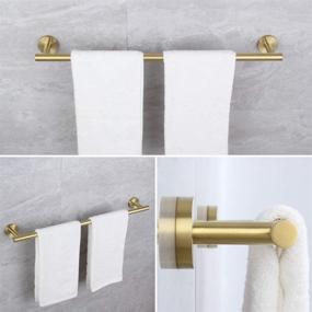 img 3 attached to 🛁 Premium Quality Kimzcn SUS 304 Stainless Steel 30-Inch Bathroom Single Towel Bar: Wall Mount Towel Holder in Hotel Style Brushed PVD Zirconium Gold