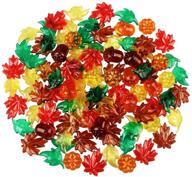 🍁 autumn bliss: 100pcs acrylic leaves, pumpkins, acorns, and maple leaves - perfect table scatter, vase filler, and diy crafts for thanksgiving and home decoration logo