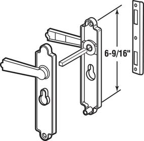 img 1 attached to 🔒 Enhance Security with Prime-Line Products K 5063 Black Dimpled Security Door Lever Set