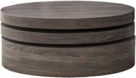 ☕ modern rotatable coffee table: christopher knight home ckh small oval mod, black логотип