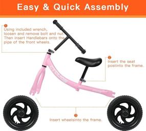 img 3 attached to Pedalless Balance Bikes for Kids Ages 3-6 with Adjustable Seat – Perfect Birthday Gift for Boys and Girls, No Pedals Indoor/Outdoor Bicycle