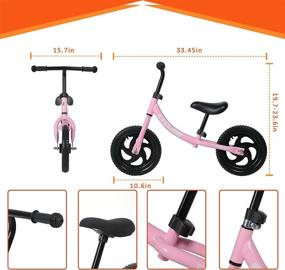 img 2 attached to Pedalless Balance Bikes for Kids Ages 3-6 with Adjustable Seat – Perfect Birthday Gift for Boys and Girls, No Pedals Indoor/Outdoor Bicycle