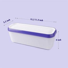 img 2 attached to 🍦 Buy SveBake Ice Cream Storage Containers with Lids 2 PACK - 1.5 Quarts Homemade Ice Cream Tubs, Freezer Containers in Purple & Lavender