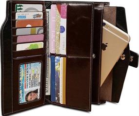 img 2 attached to YALUXE Genuine Leather Blocking Wallets Women's Handbags & Wallets for Wallets