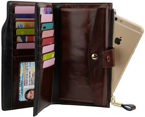 img 3 attached to YALUXE Genuine Leather Blocking Wallets Women's Handbags & Wallets for Wallets