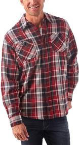 img 3 attached to Wrangler Authentics Regular Flannel Vintage Men's Clothing in Shirts