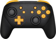 🎮 extremerate caution yellow repair abxy d-pad zr zl l r keys for nintendo switch pro controller - diy replacement full set buttons, tools included (controller not included) logo