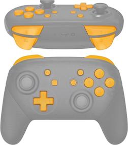 img 2 attached to 🎮 eXtremeRate Caution Yellow Repair ABXY D-pad ZR ZL L R Keys for Nintendo Switch Pro Controller - DIY Replacement Full Set Buttons, Tools Included (Controller Not Included)