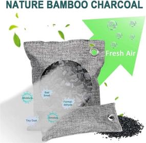 img 3 attached to 🌸 Revitalize Your Space with FUNFLOWERS 8-Pack Bamboo Charcoal Air Purifying Bag Set – Kid & Pet Friendly Odor Absorbers for Closet, Kitchen & Car (4x200g+4x25g)