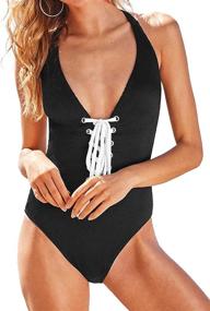 img 4 attached to CUPSHE Womens Swimsuit Crisscross Bathing