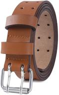 🔝 premium heavy double cowhide leather x small men's accessories and belts: superior quality and style logo