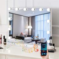 hompen bluetooth hollywood vanity mirror with lights and 💡 speaker - touch screen, 3 color modes & 12 dimmable bulbs logo