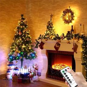 img 2 attached to 🌟 2-Pack 50 LEDs Fairy Lights: Battery-Operated Twinkle Lights with Remote Control - Ideal for Christmas Party, Bedroom, Patio & Indoor/Outdoor Decoration