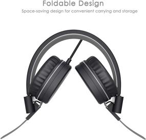 img 2 attached to 🎧 NIVAVA K8 Kids Headphones for Children Boys Girls Teens - Wired Foldable Lightweight Stereo On Ear Headset for Cellphones Computer MP3/4 Kindle Airplane School - Black & Gray (Product Name for Enhanced SEO)